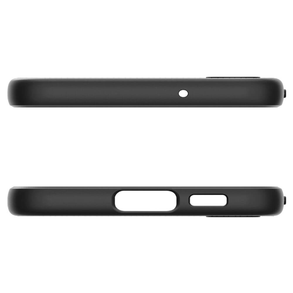 Противоударен Силиконов Калъф за Samsung S23 Plus, Spigen Liquid Air Case, Черен (6)