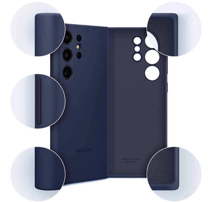 Оригинален Силиконов Калъф за Samsung S23 Ultra, Silicone Cover Case EF-PS918TNEGWW, Син (5)