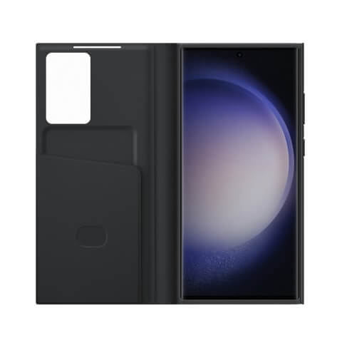 Оригинален Активен Калъф за Samsung S23 Ultra S-View Wallet Book Case EF-ZS918CBEGWW, Черен (4)