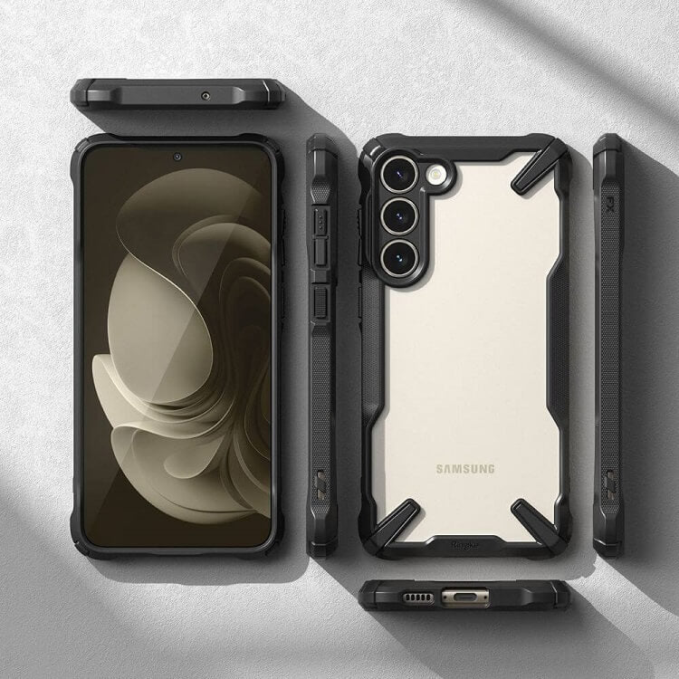 Противоударен Хибриден Калъф за Samsung S23 Plus, Ringke Fusion X Case, Черен (5)