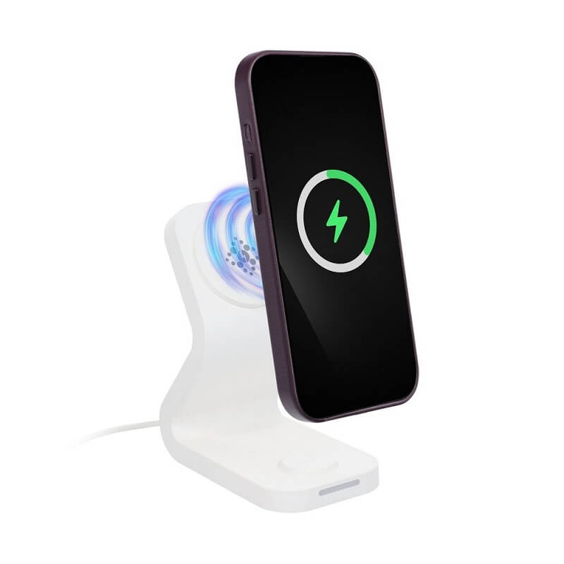 Magsafe Кожен Калъф за iPhone 14, Forcell Leather Case, Лилав (5)