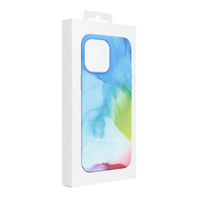 Magsafe Кожен Калъф за iPhone 13 Pro, Forcell Leather Splash Case, Син (6)