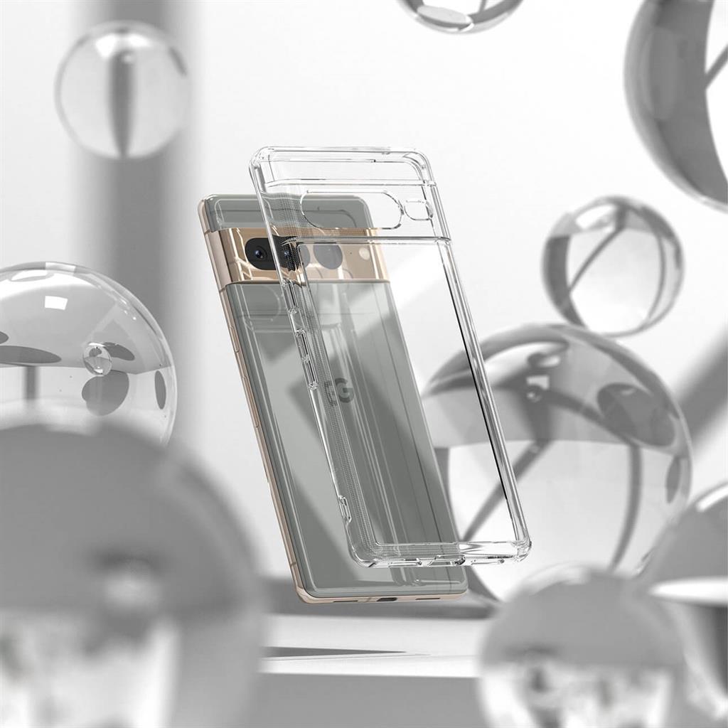 Противоударен Хибриден Калъф за Google Pixel 7 Pro, Ringke Fusion Case, Прозрачен (4)