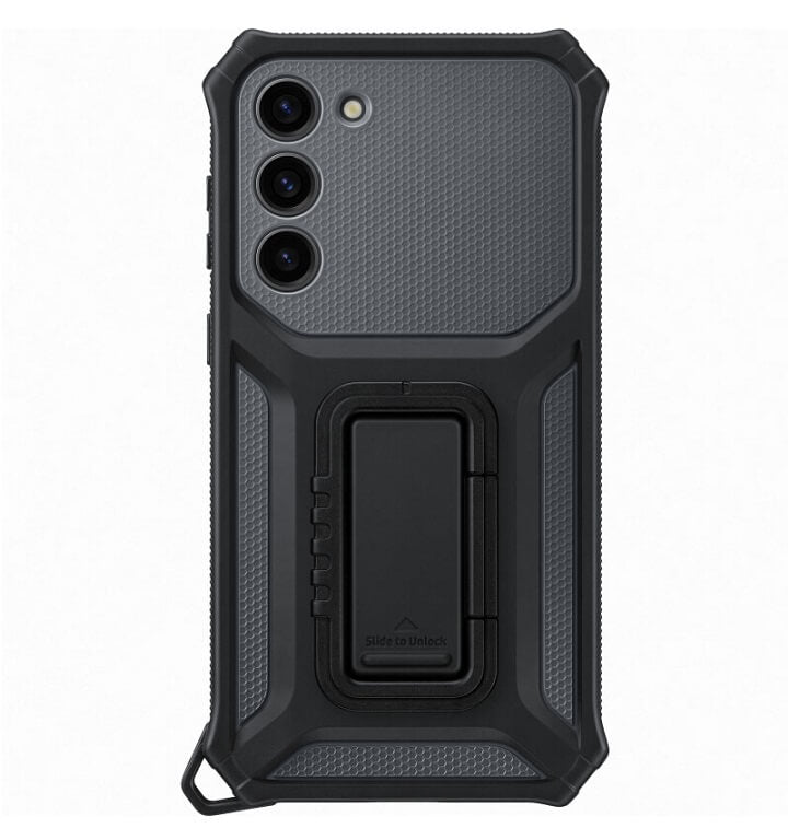 Оригинален Калъф с Поставка и Джоб за Samsung S23, Rugged Gadget Case EF-RS911CBEGWW, Черен