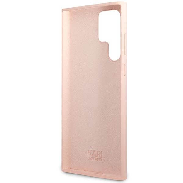 Луксозен Калъф за Samsung S23 Ultra, Karl Lagerfeld Silicone Choupette Case, Розов (5)