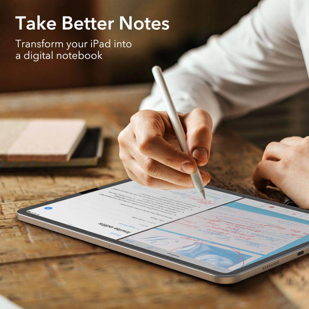 Матов Протектор за iPad Pro 11 и Air 5-4th, ESR Paper Feel Glass, Прозрачен (3)