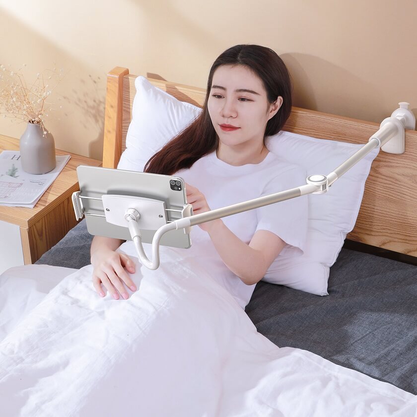 Подвижна Стойка за Таблети и Смартфони, Baseus Adjustment Holder, Бял (9)