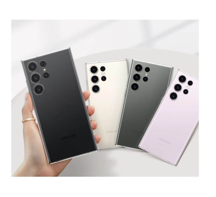 Оригинален Твърд Калъф за Samsung S23 Ultra Clear Cover Case EF-QS918CTEGWW, Прозрачен (4)