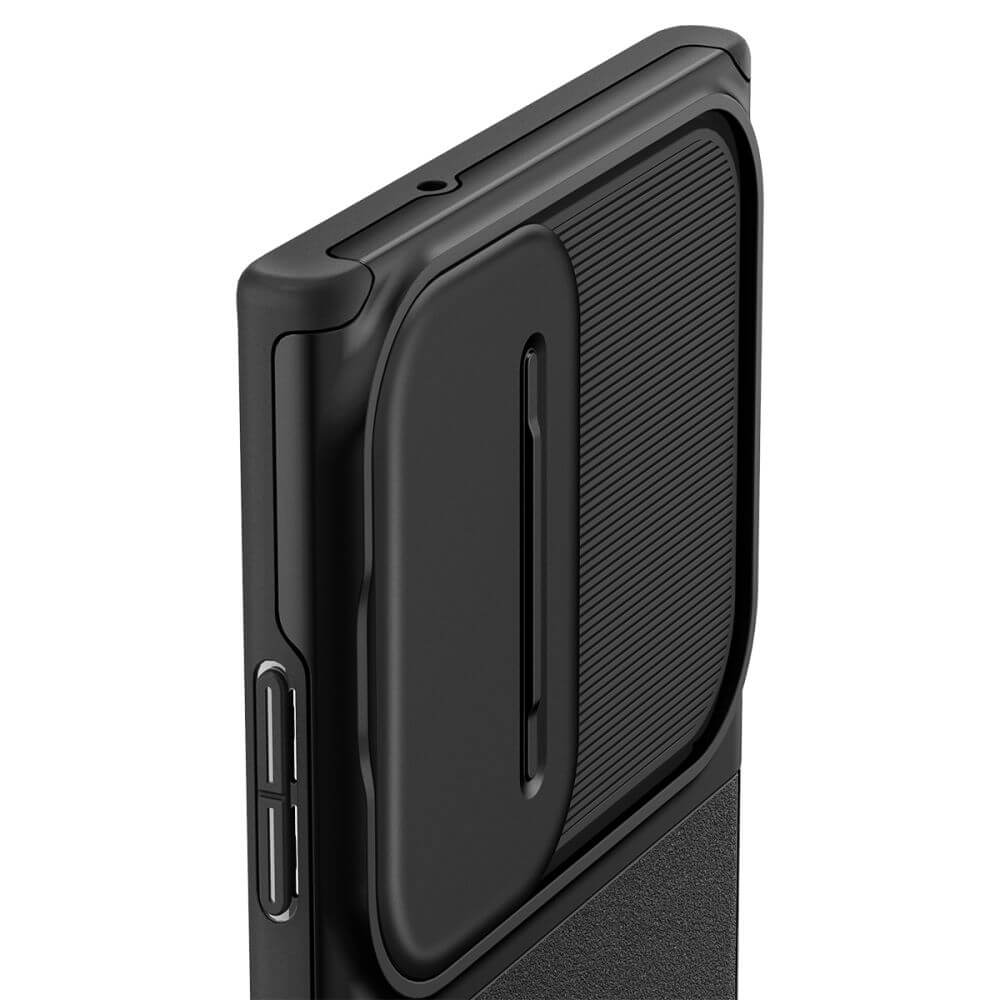 Калъф с Камерен Предпазител за Samsung S23 Ultra, Spigen Optik Armor Case, Черен (5)
