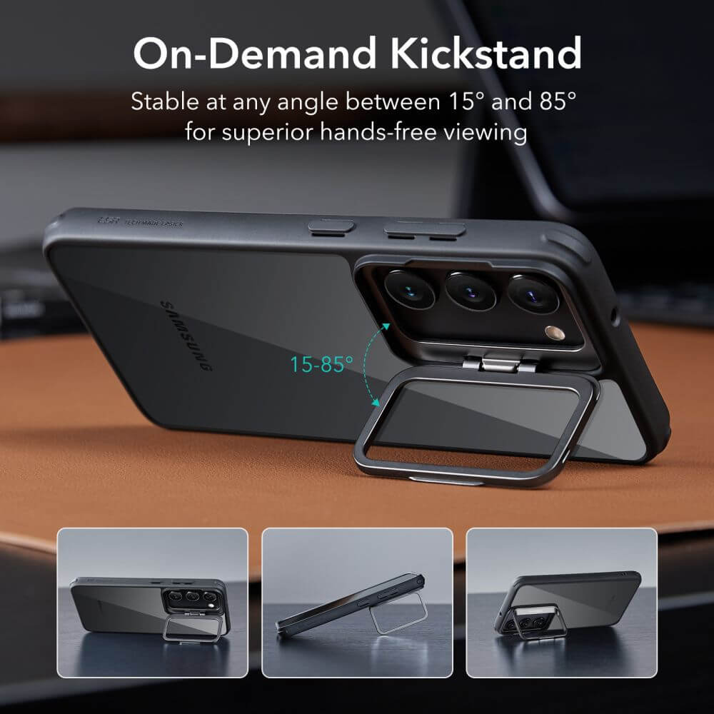 Калъф с Поставка за Samsung S23 Plus, ESR Classic Hybrid Kickstand Case, Черен (3)