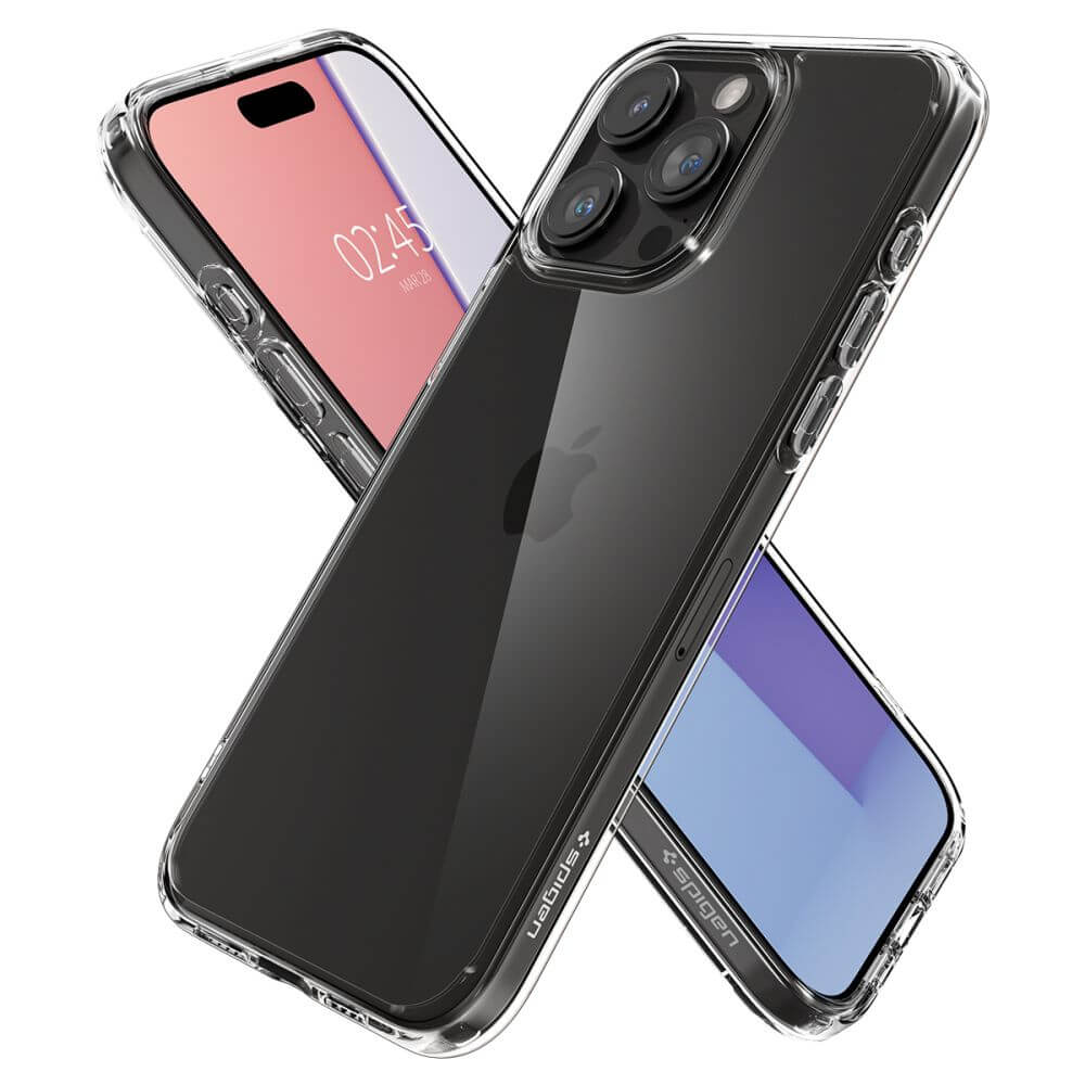 Противоударен Калъф за iPhone 15 Pro, Spigen Ultra Hybrid Case, Прозрачен (5)