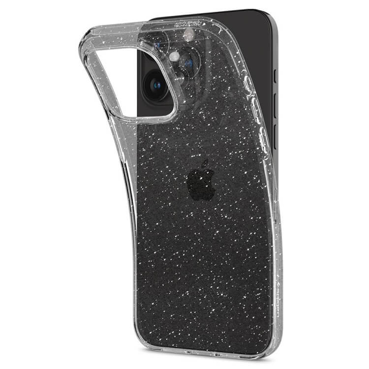 Блестящ Калъф за iPhone 15 Pro, Spigen Liquid Crystal Glitter Case, Прозрачен (6)