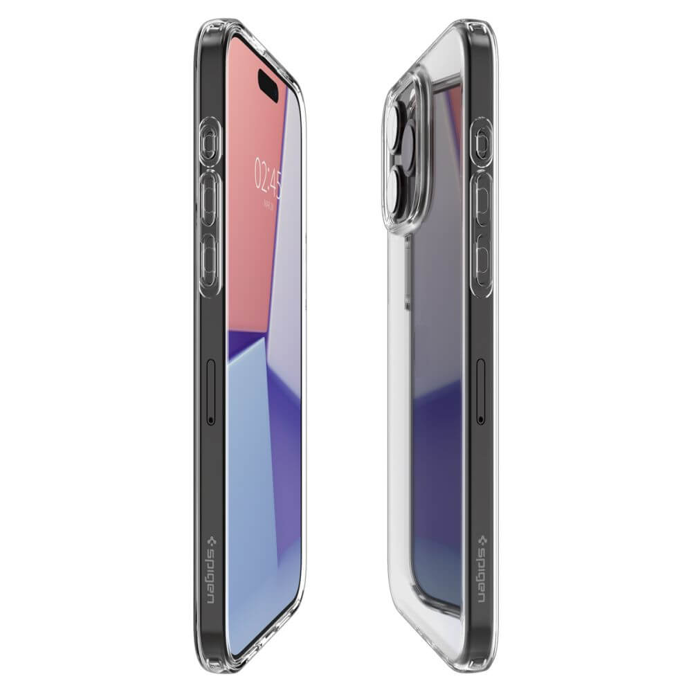 Противоударен Силиконов Калъф за iPhone 15 Pro Max, Spigen Liquid Crystal Case, Прозрачен (4)
