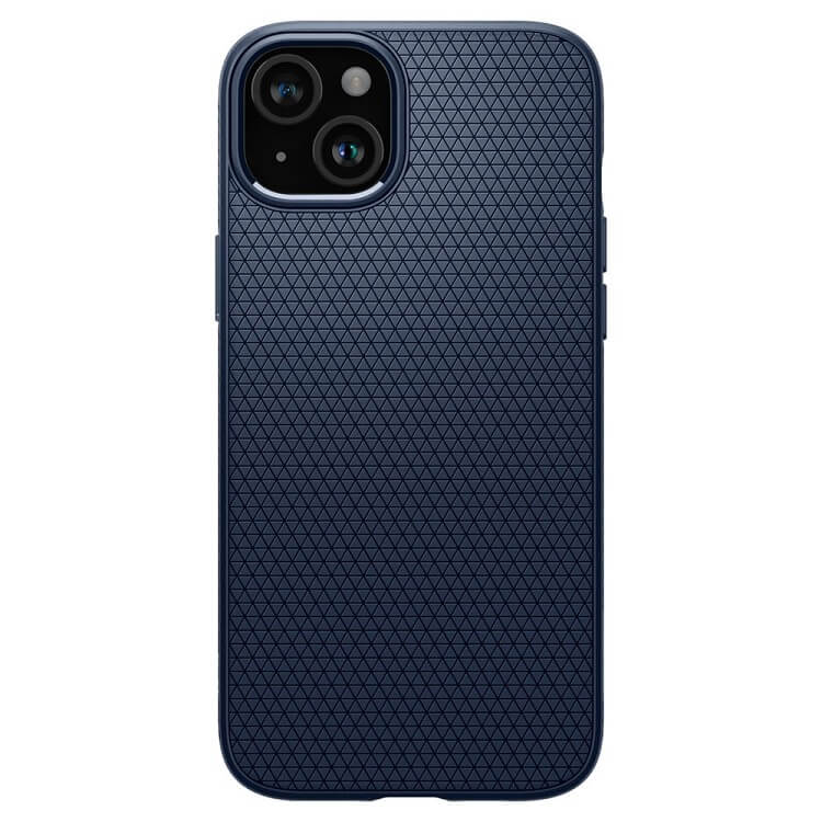 Противоударен Калъф за iPhone 15, Spigen Liquid Air Case, Син (2)