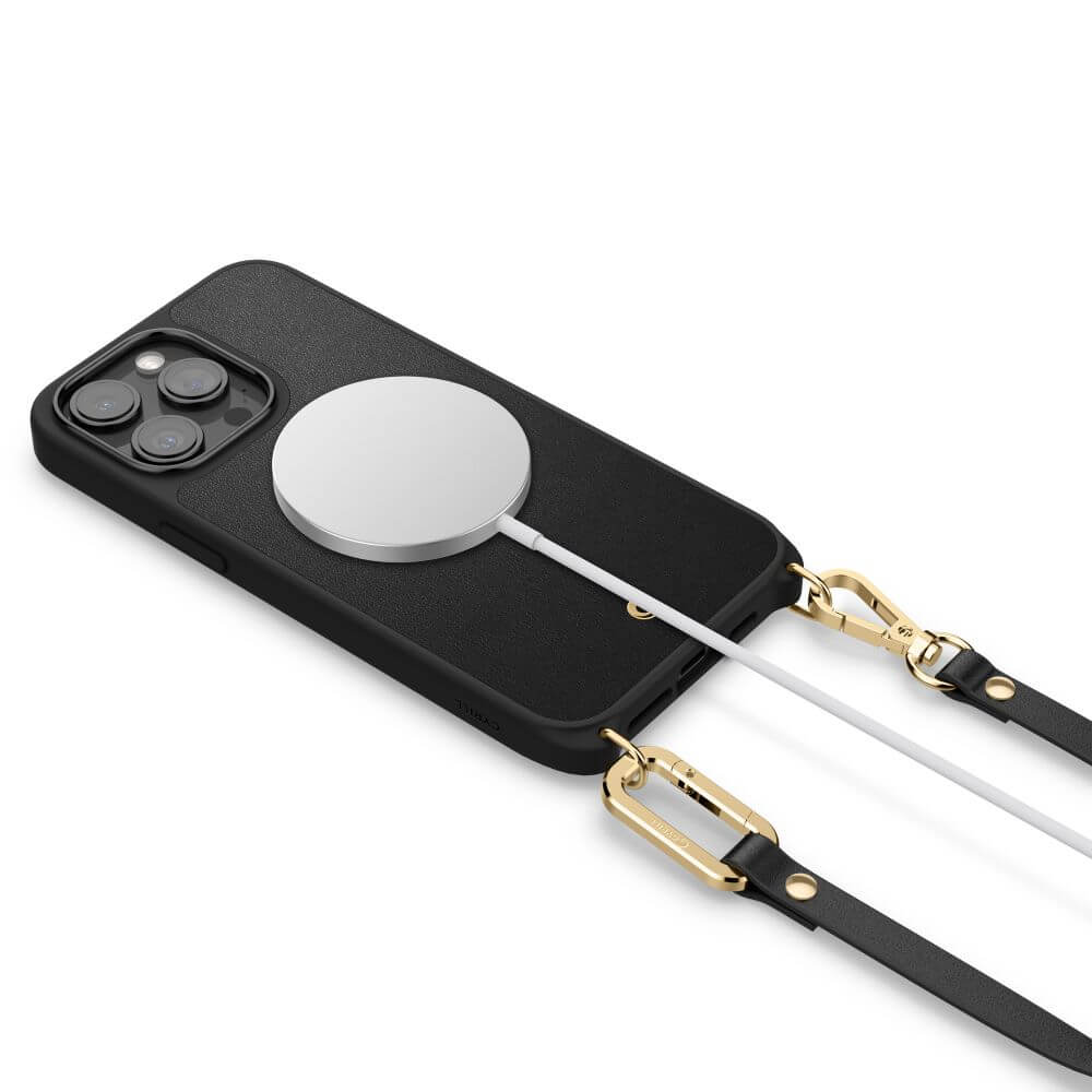Magsafe Кожен Калъф за iPhone 15 Pro Max, Spigen Cyrill Classic Charm, Черен (6)