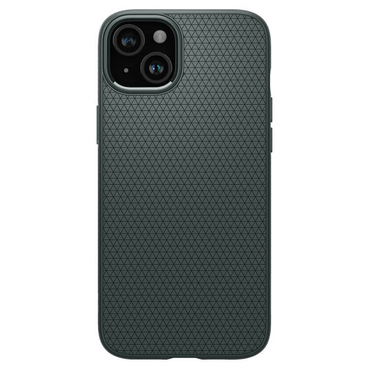 Противоударен Калъф за iPhone 15, Spigen Liquid Air Case, Зелен