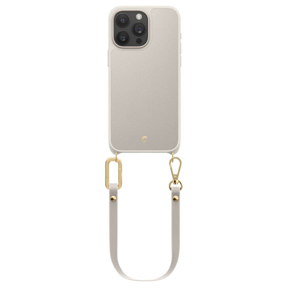 Magsafe Кожен Калъф за iPhone 15 Pro, Spigen Cyrill Classic Charm, Бежов (2)