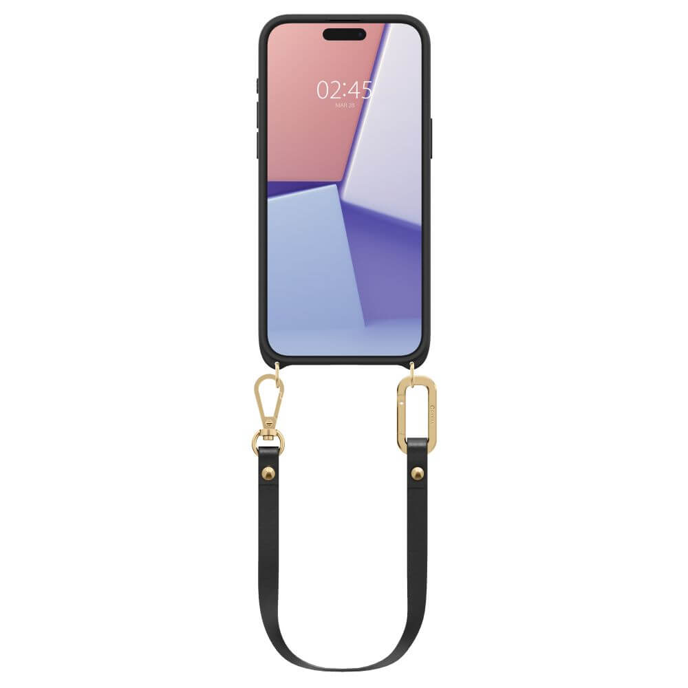 Magsafe Кожен Калъф с Връзки за iPhone 15 Pro, Spigen Cyrill Classic Charm, Черен (6)