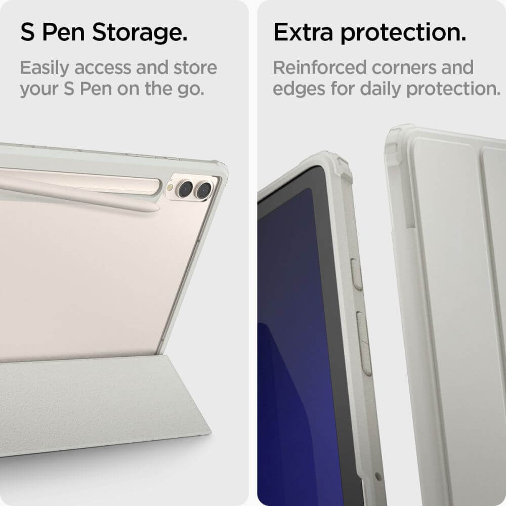 Противоударен Калъф за Samsung Tab S10 Plus/ S9 Plus 12.4", Spigen Ultra Hybrid Pro Case, Сив (9)