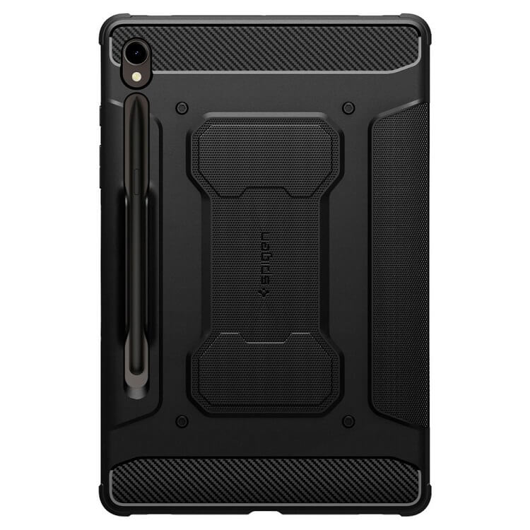 Противоударен Калъф за Samsung Tab S9, Spigen Rugged Armor Pro Case, Черен (3)