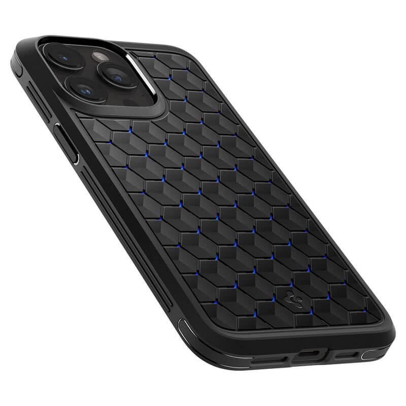 Противоударен Калъф за iPhone 15 Pro Max, Spigen Cryo Armor Case, Черен (6)
