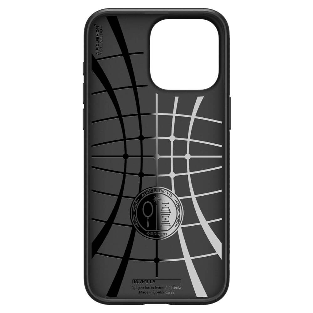 Противоударен Калъф за iPhone 15 Pro, Spigen Liquid Air Case, Черен (4)