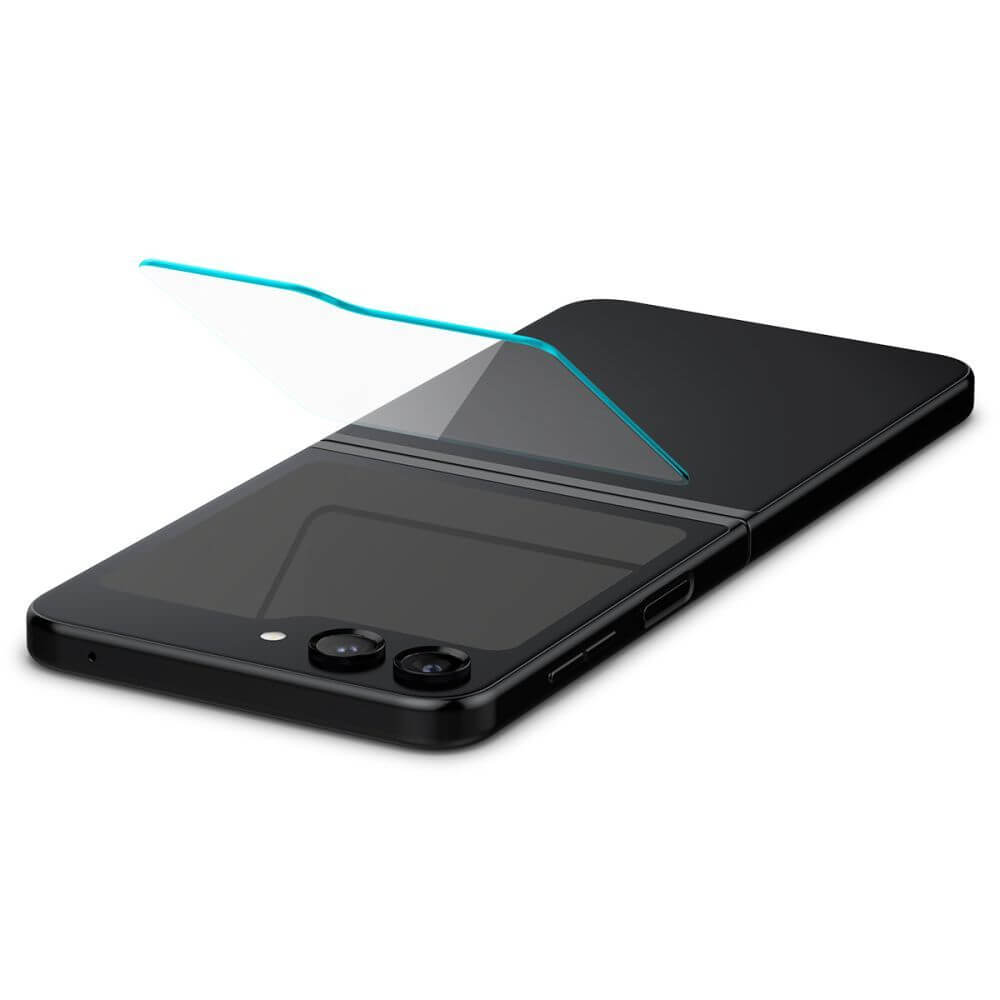 Протектор за Външния Дисплей на Samsung Z Flip 5, Spigen EZ Fit Glass 2бр., Прозрачен (3)