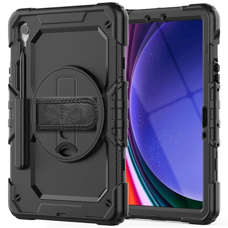 Калъф с Дръжка за Samsung Tab S10 Lite/ S10 FE/ S9, Tech-Protect Solid360 Case, Черен (2)