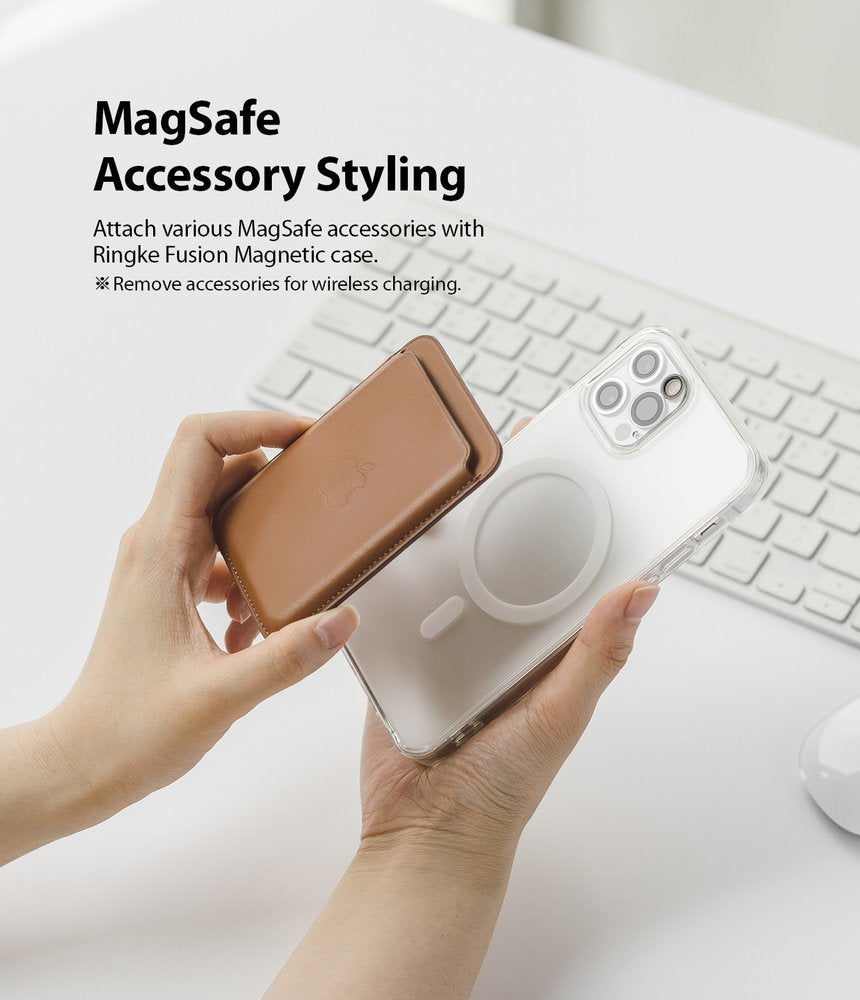 Magsafe Калъф за iPhone 12/Pro, Ringke Fusion Matte Case, Прозрачен (7)