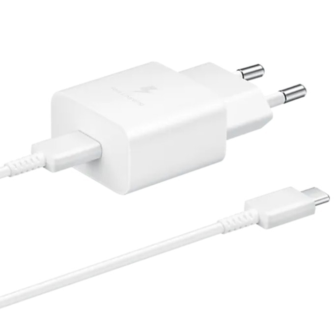Оригинално Зарядно Samsung 15W 220v Fast Charger с USB-C Кабел EP-T1510XWE, Бял (2)
