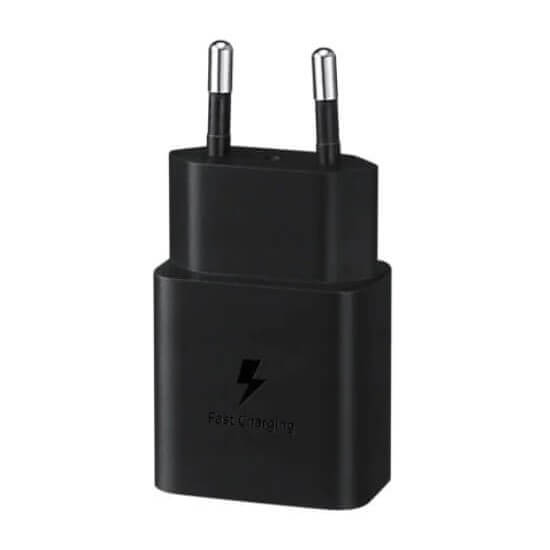 Оригинално Зарядно Samsung 15W 220v Fast Charger с USB-C Кабел EP-T1510XBE, Черен (5)