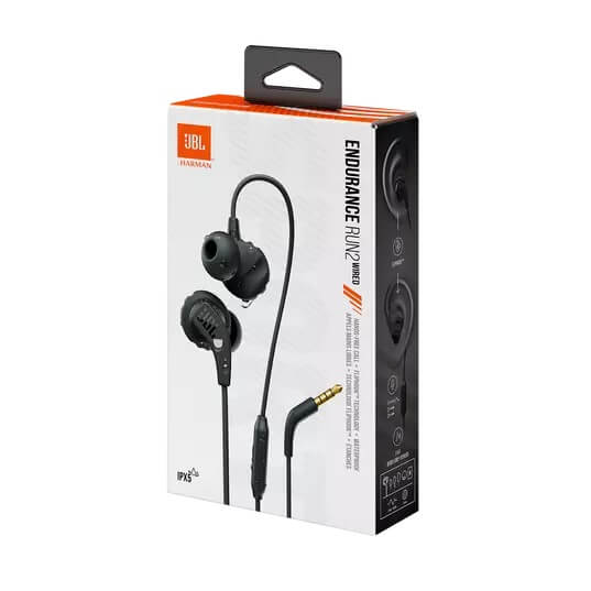 Водоустойчиви Слушалки за Спорт, JBL Endurance Run 2 Wired, Черен (6)
