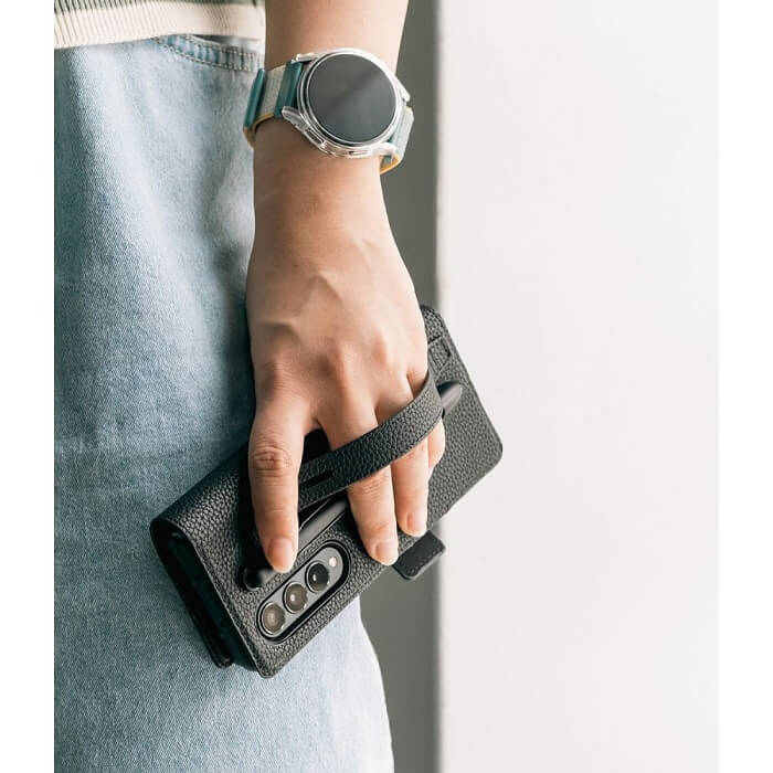 Калъф с S-Pen Поставка за Samsung Z Fold 4, Ringke Folio Signature Case, Черен (6)