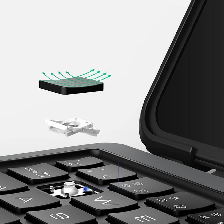 Калъф с Клавиатура за iPad 9/ 8/ 7 10.2, Nillkin Keyboard Case, Черен (7)