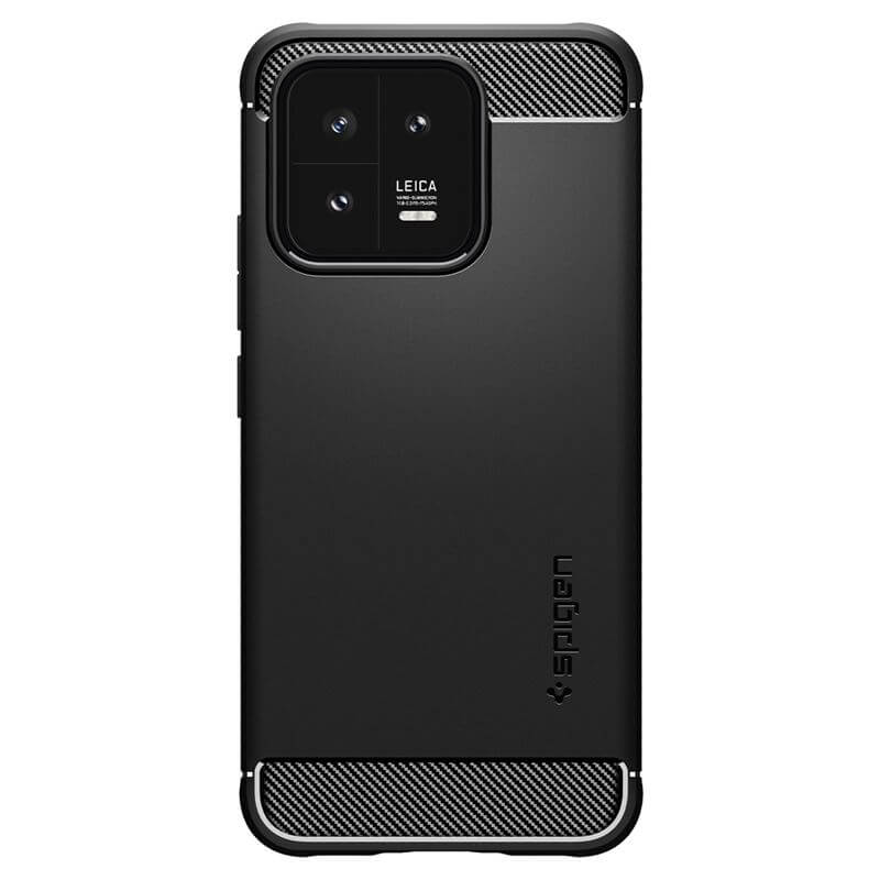 Противоударен Калъф за Xiaomi 13 Pro, Spigen Rugged Armor Case, Черен (2)