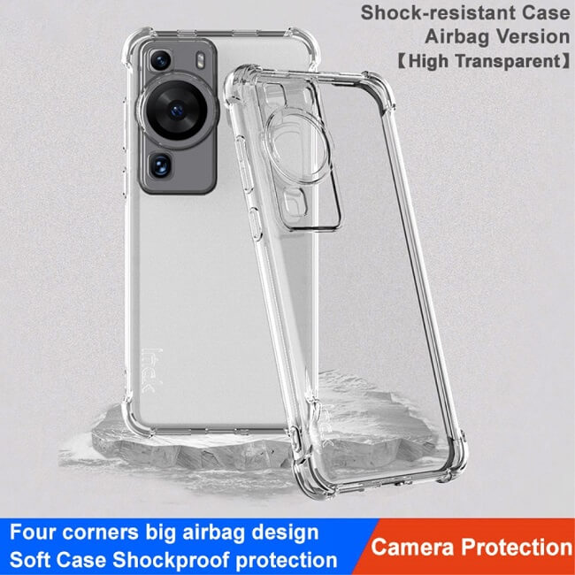 Противоударен Силиконов Калъф за Huawei P60 Pro, Imak Shockproof Case, Прозрачен (2)