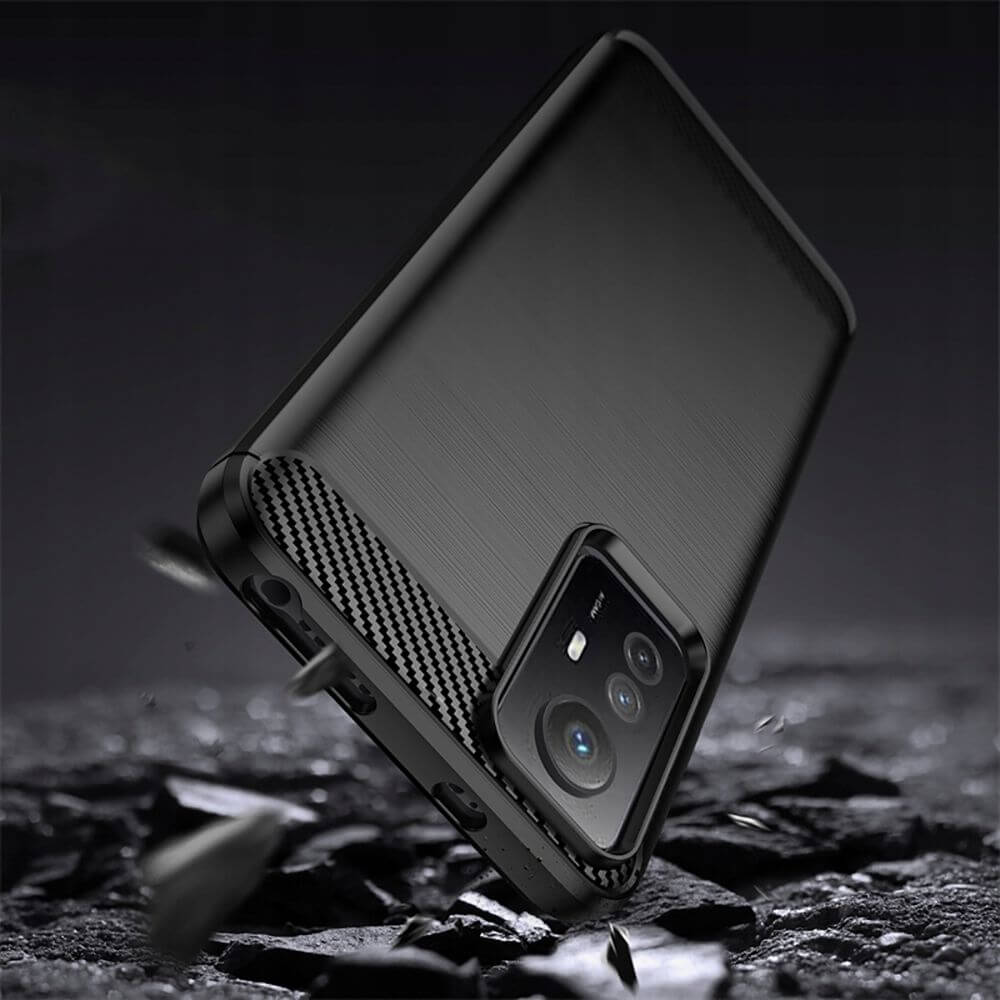 Противоударен Калъф за Xiaomi Redmi Note 12S, Tech-Protect Premium Carbon Case, Черен (4)
