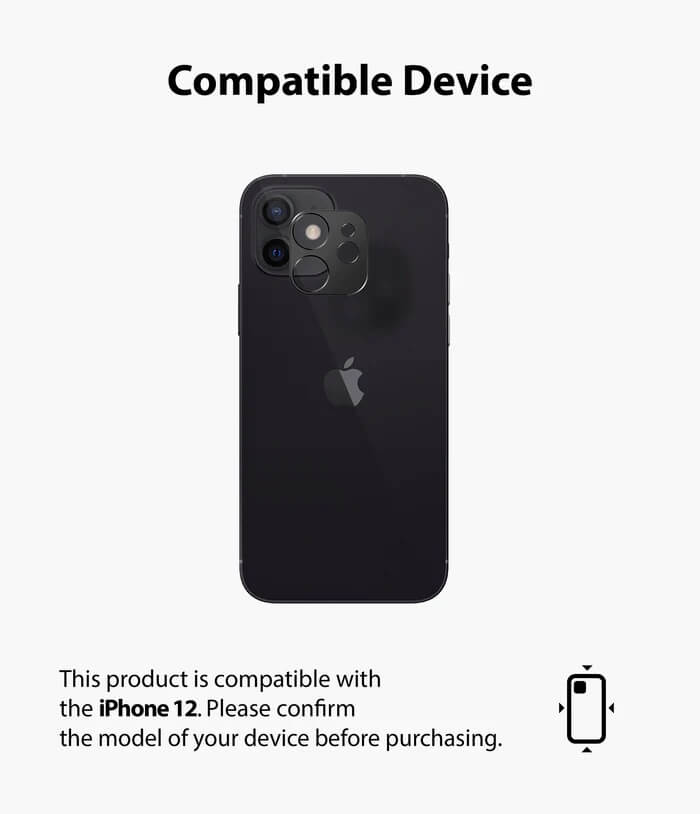 Протектор за Камерата на iPhone 12, Ringke Styling Cam Glass, Черен (3)