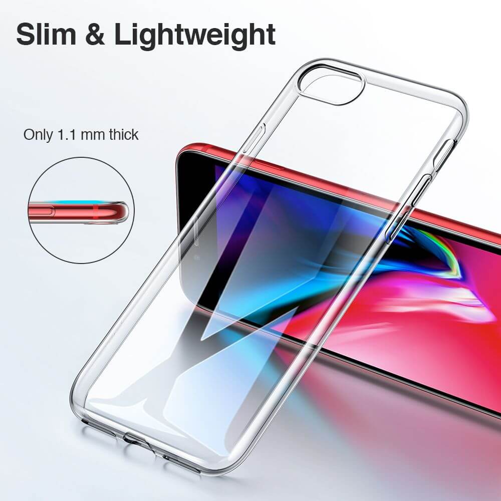 Силиконов Калъф за iPhone SE 2022/2020 8/7, ESR Project Zero Case, Прозрачен (4)