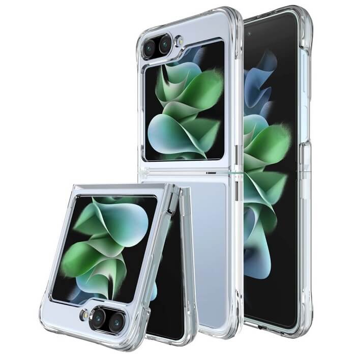 Противоударен Калъф за Samsung Galaxy Z Flip 5, GKK Hybrid Clear Case, Прозрачен