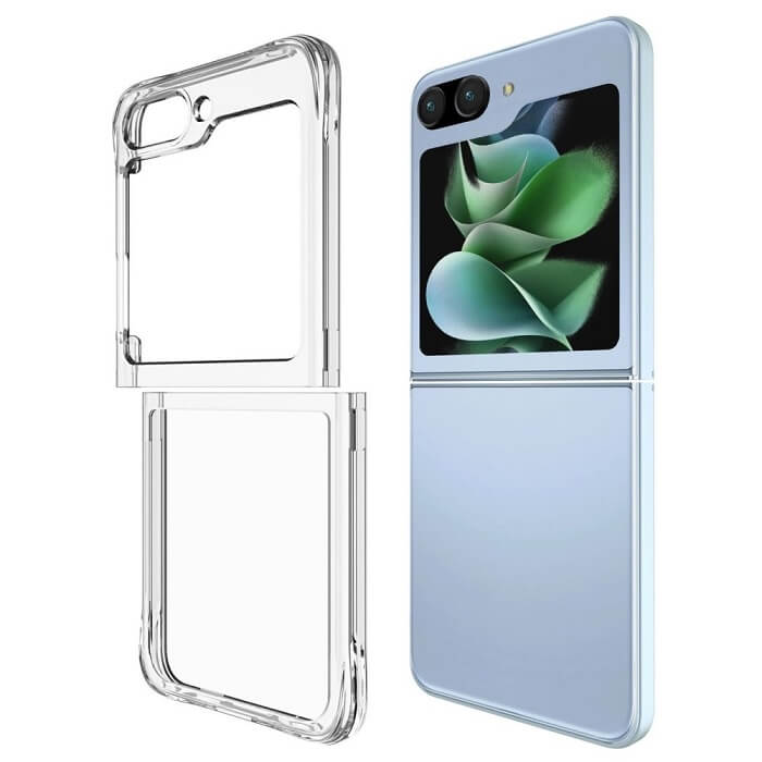 Противоударен Калъф за Samsung Galaxy Z Flip 5, GKK Hybrid Clear Case, Прозрачен (2)