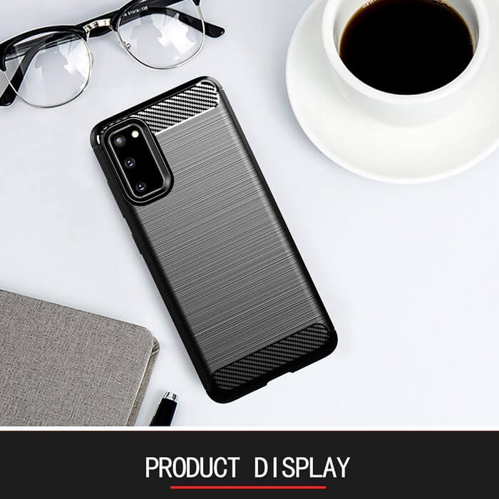 Противоударен Калъф за Samsung S20 FE, Premium Carbon Case, Черен (6)