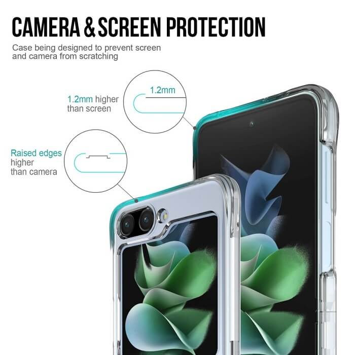 Противоударен Калъф за Samsung Galaxy Z Flip 5, GKK Hybrid Clear Case, Прозрачен (4)