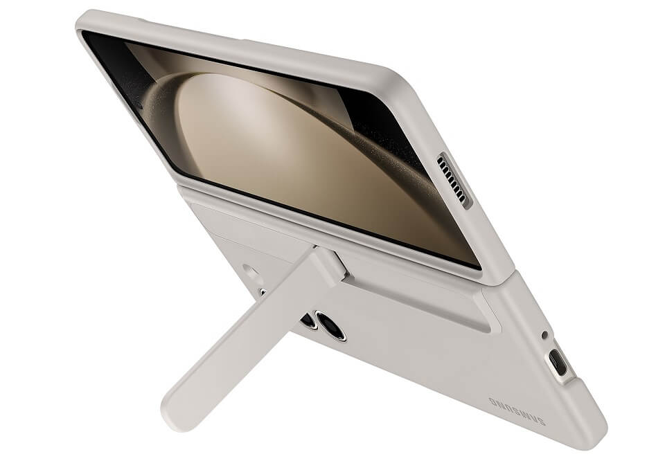 Оригинален Калъф с Каишка за Samsung Z Fold 5, Standing Strap Case, EF-MF946CUEGWW, Бежов (2)