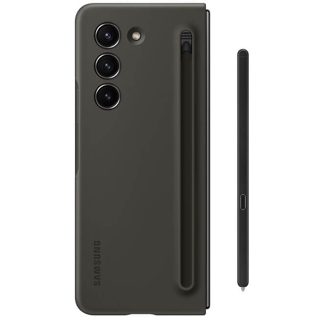 Оригинален Калъф с Писалка за Samsung Z Fold 5, Slim S Pen Case EF-OF94PCBEGWW, Черен