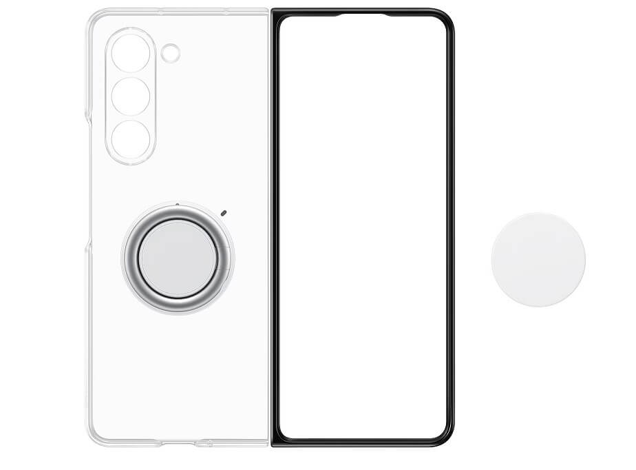Оригинален Калъф с Поставка за Samsung Z Fold 5, Clear Gadget Case EF-XF946CTEGWW, Прозрачен (2)