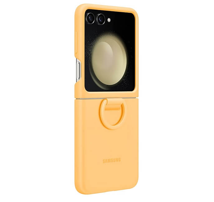 Оригинален Силиконов Калъф Samsung Z Flip 5, Silicone Ring Cover Case EF-PF731TOEGWW, Жълт