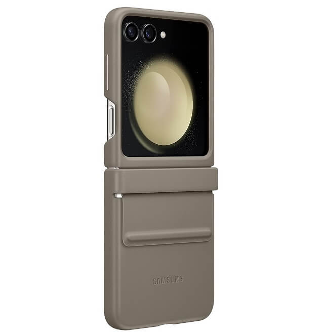 Оригинален Кожен Калъф Samsung Z Flip 5, Flap Eco Leather Case EF-VF731PAEGWW, Кафяв (3)