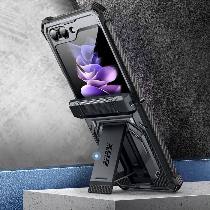 Противоударен Калъф за Samsung Z Flip 5, Supcase Iblsn ArmorBox, Черен (4)
