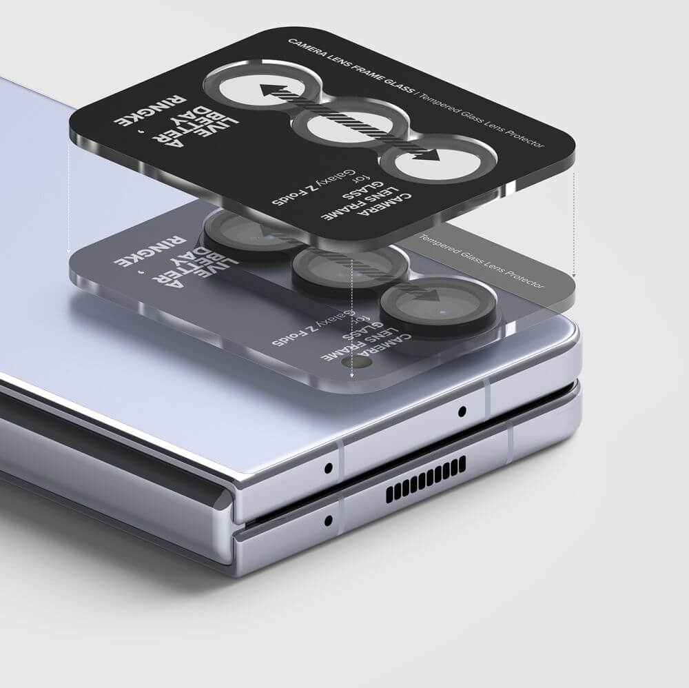 Протектор за Камерата на Samsung Z Fold 5, Ringke Cam Lens Frame Glass 2бр., Черен (3)